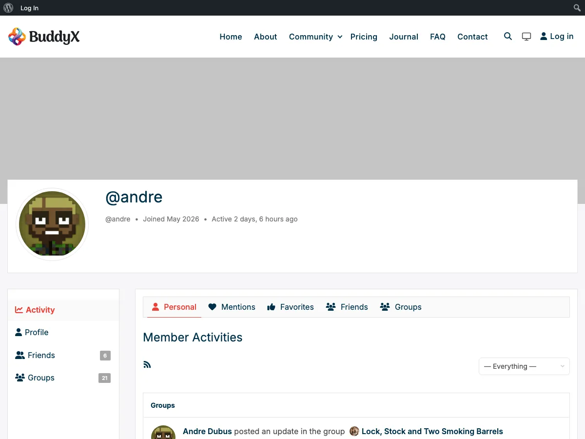 Member Profile Frontend