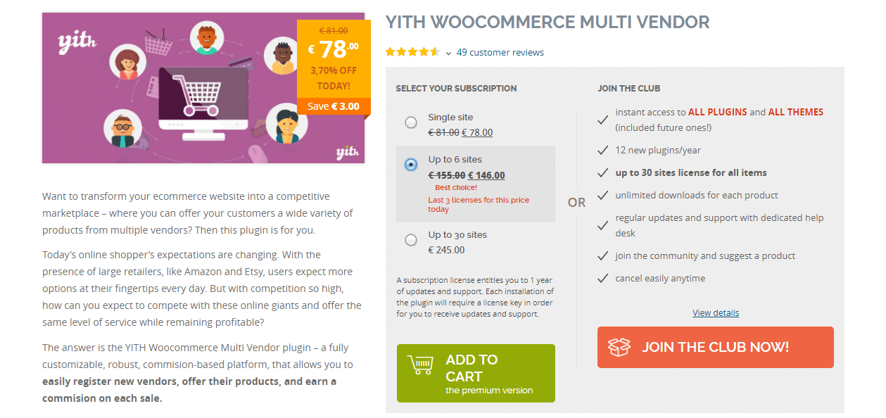 YITH Multi Vendor Plugin