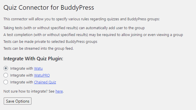 Quizzes for BuddyPress Plugin