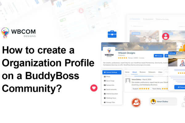 How to create a organization profile on a BB community