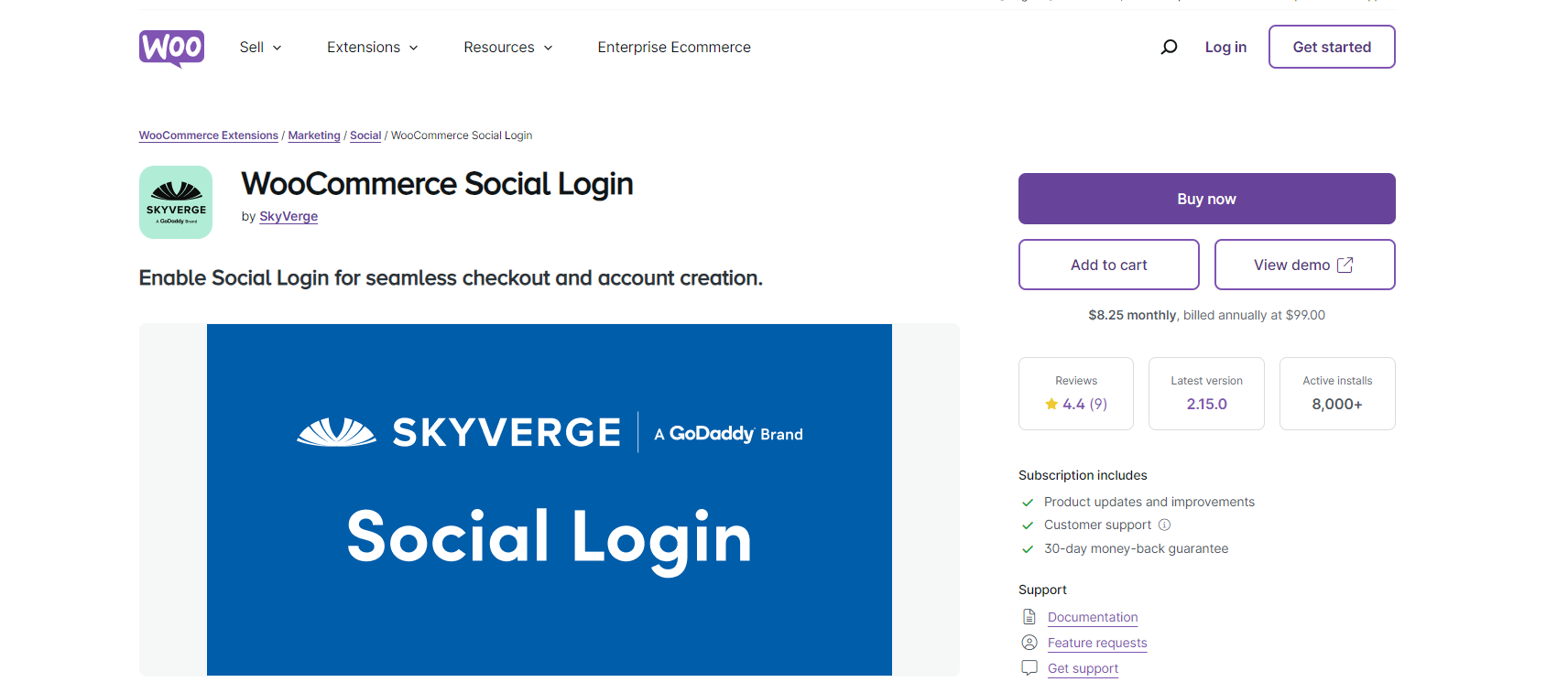 WooCommerce Social Login by SkyVerge