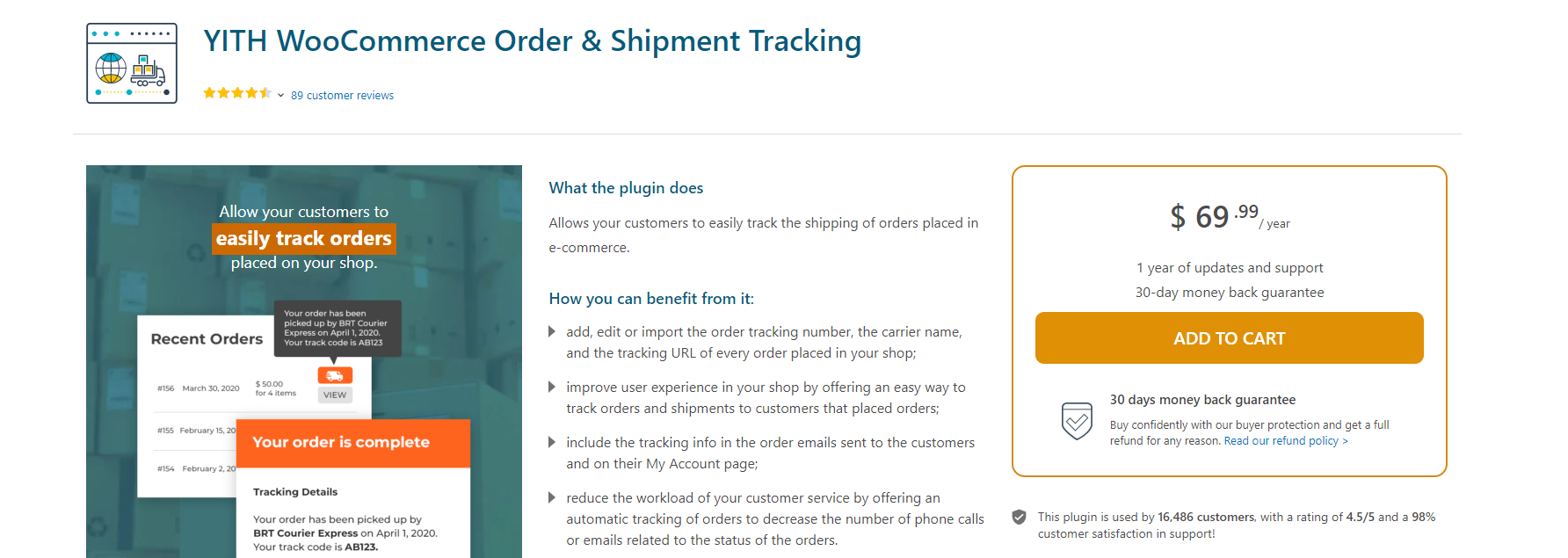 YITH WooCommerce Order & Shipment Tracking
