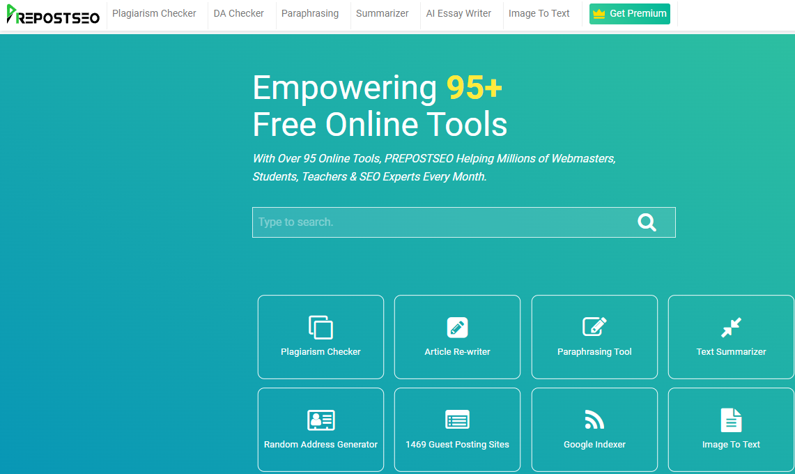 Prepostseo- Plagiarism Detection Tools