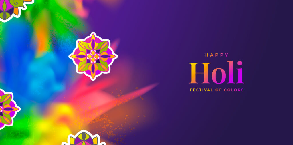 holi greeting card maker