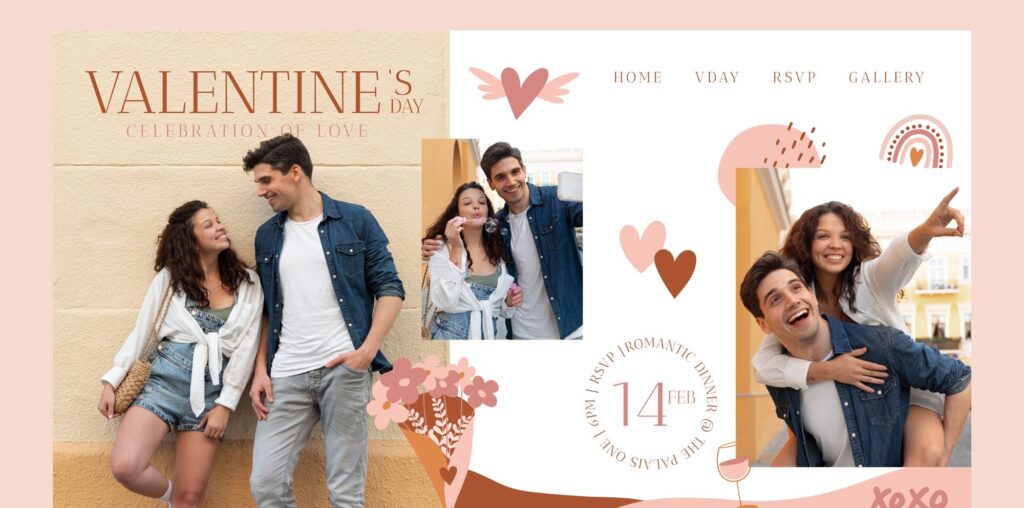 create a Valentine Day collage