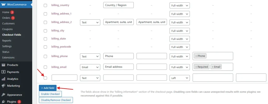 Customize Fields