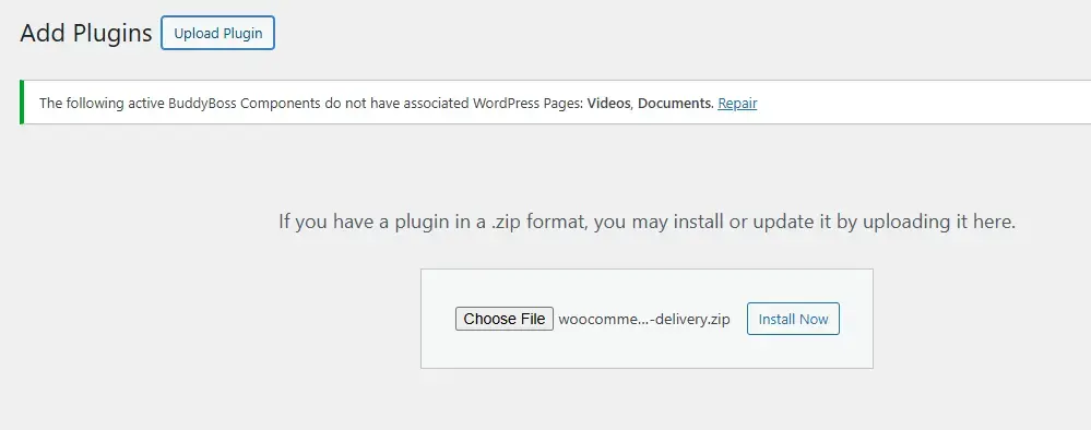 Install and active plugin 
