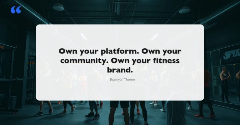 Build a fitness community website with WordPress and BuddyX theme - group fitness class in a modern gym