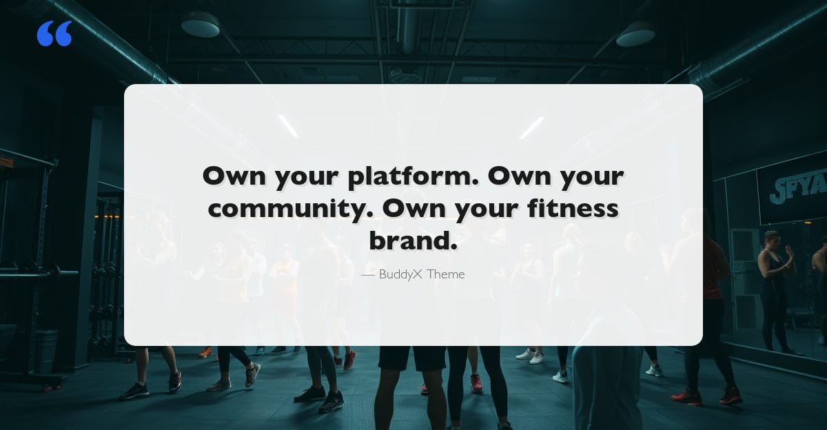 Build a fitness community website with WordPress and BuddyX theme - group fitness class in a modern gym