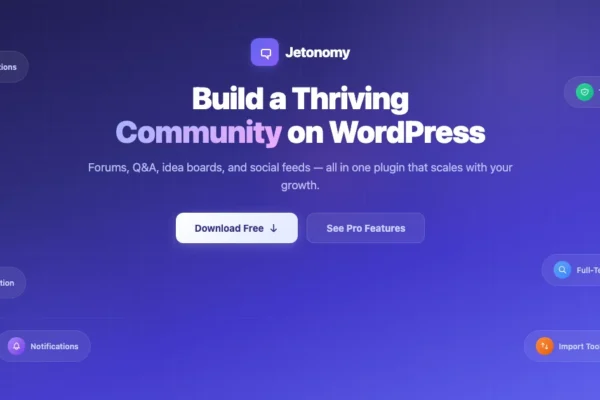 Jetonomy - Build a thriving community on WordPress