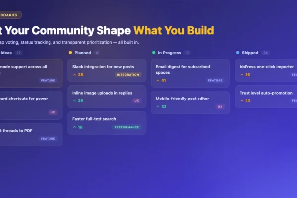 Jetonomy idea boards with voting and status tracking