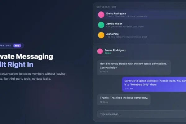 Jetonomy private messaging feature