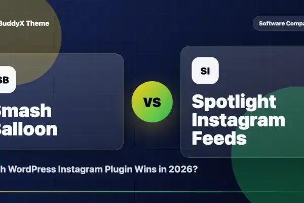 Smash Balloon vs Spotlight Instagram Feeds: Which WordPress Instagram Plugin Wins in 2026? comparison graphic