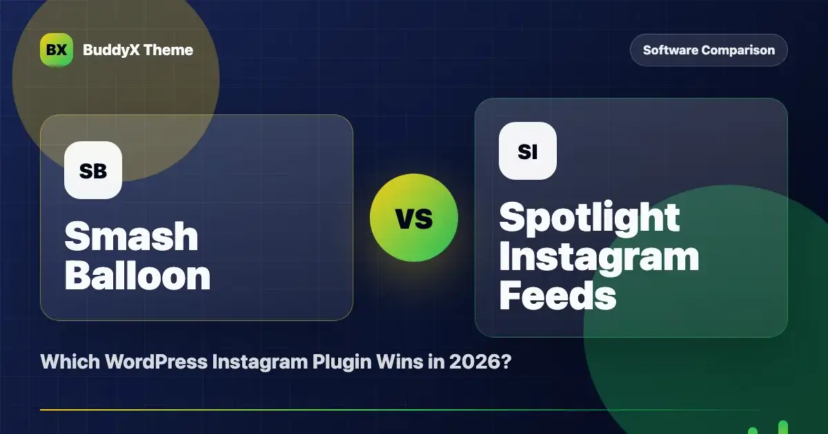 Smash Balloon vs Spotlight Instagram Feeds: Which WordPress Instagram Plugin Wins in 2026? comparison graphic