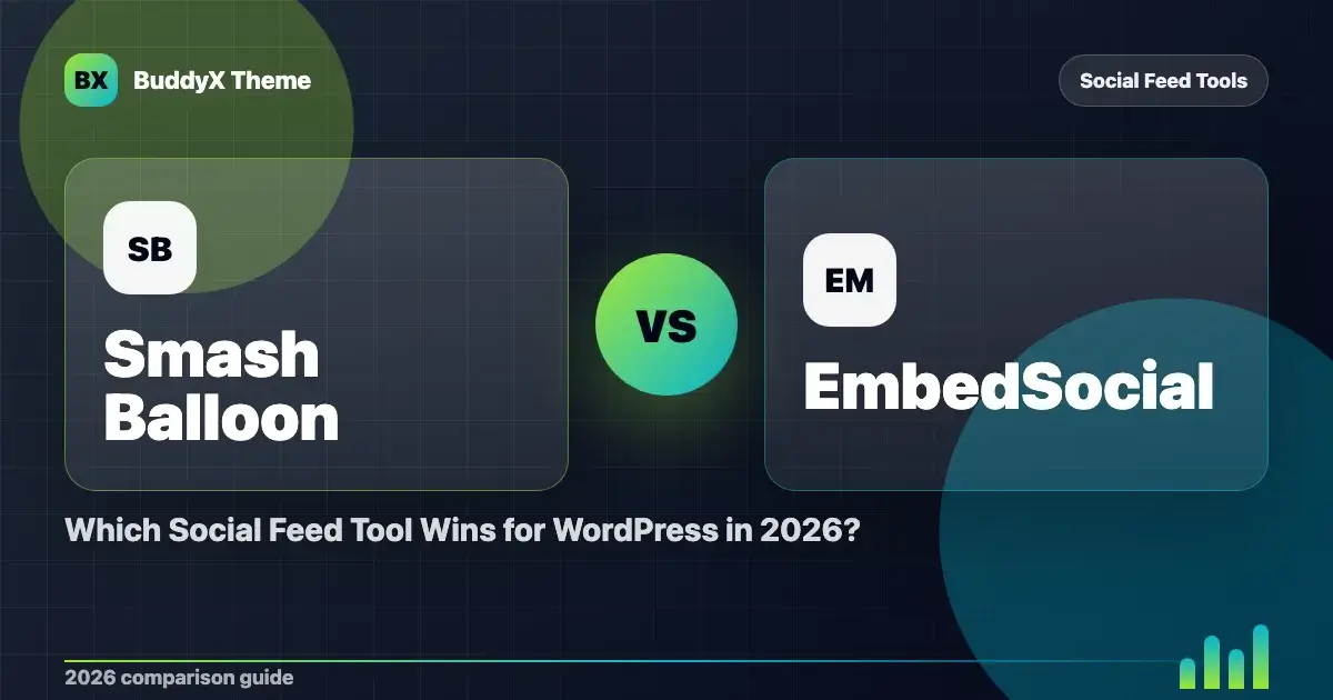 Smash Balloon vs EmbedSocial: Which Social Feed Tool Wins for WordPress in 2026? comparison graphic