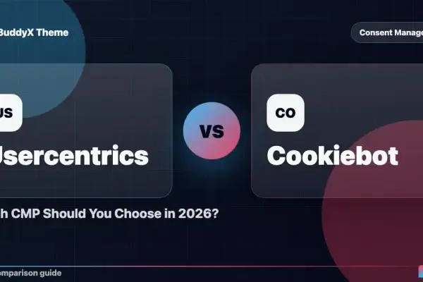 Usercentrics vs Cookiebot: Which CMP Should You Choose in 2026? comparison graphic