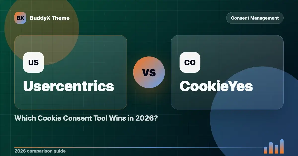 Usercentrics vs CookieYes: Which Cookie Consent Tool Wins in 2026? comparison graphic
