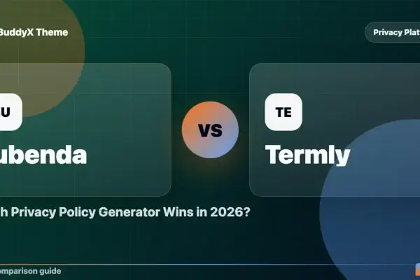 iubenda vs Termly: Which Privacy Policy Generator Wins in 2026? comparison graphic