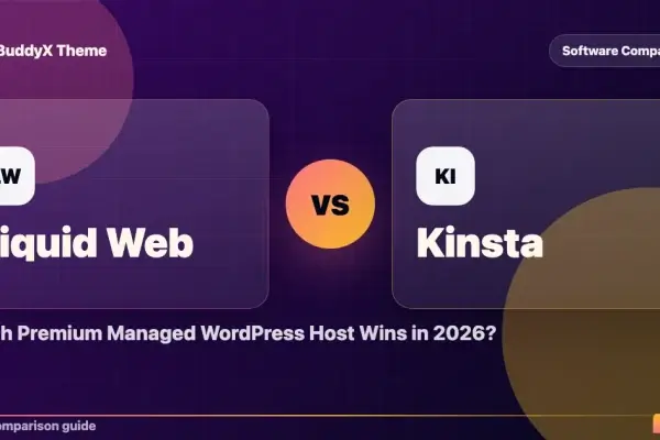 Liquid Web vs Kinsta: Which Premium Managed WordPress Host Wins in 2026? comparison graphic