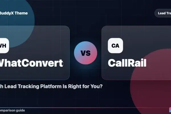 WhatConverts vs CallRail: Which Lead Tracking Platform Is Right for You? comparison graphic