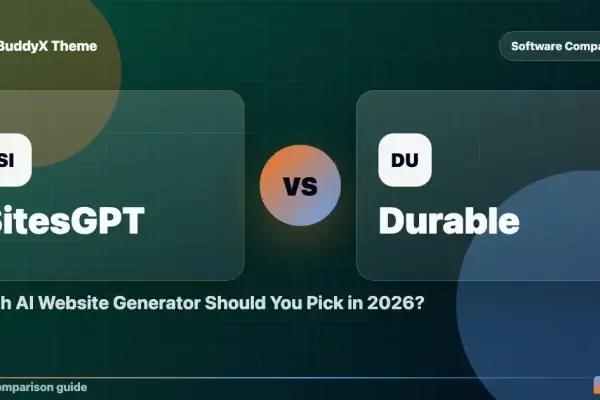 SitesGPT vs Durable: Which AI Website Generator Should You Pick in 2026? comparison graphic