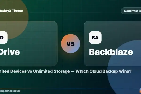 IDrive vs Backblaze: Unlimited Devices vs Unlimited Storage — Which Cloud Backup Wins? comparison graphic