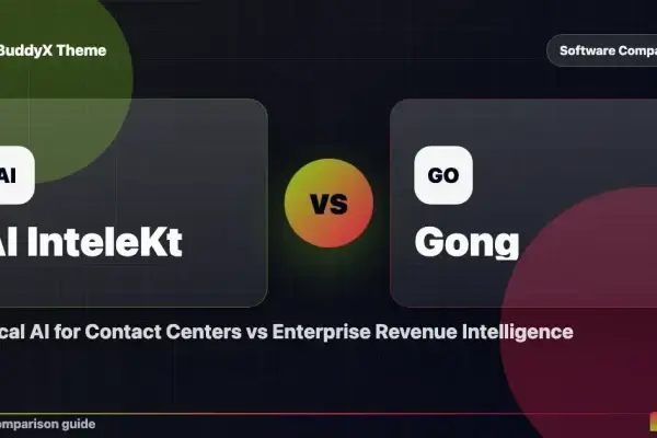 AI InteleKt vs Gong: Vertical AI for Contact Centers vs Enterprise Revenue Intelligence comparison graphic