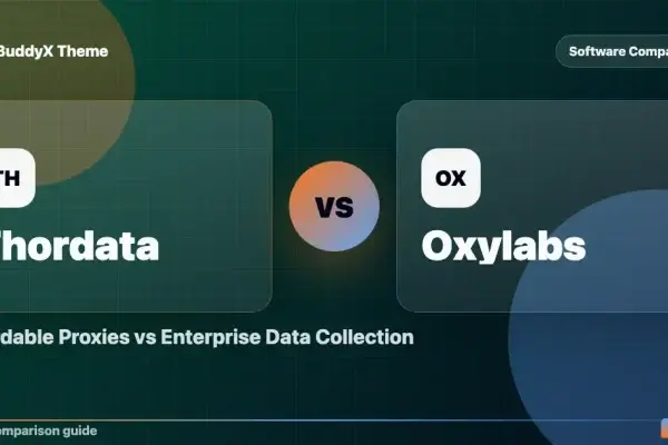 Thordata vs Oxylabs: Affordable Proxies vs Enterprise Data Collection comparison graphic
