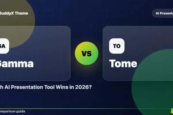 Gamma vs Tome: Which AI Presentation Tool Wins in 2026? comparison graphic