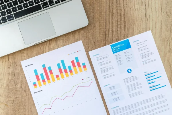 SEO keyword research tools dashboard on laptop screen