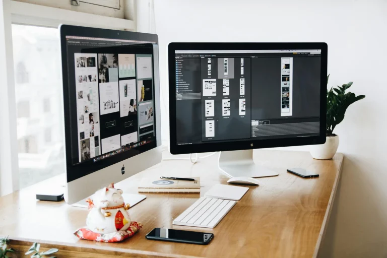 Vector illustration and digital art creation workspace