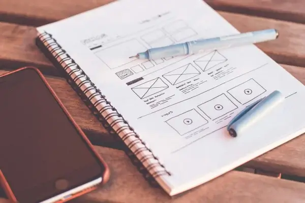 Designer working on advanced website with Elementor page builder