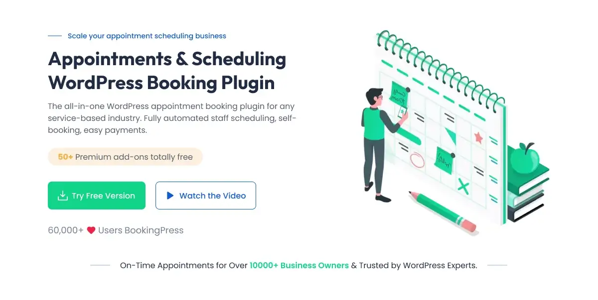 BookingPress - WordPress Booking Plugin for Appointments and Scheduling
