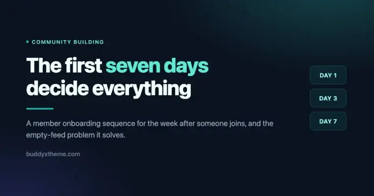 The First Seven Days: A Member Onboarding Sequence for a WordPress Community
