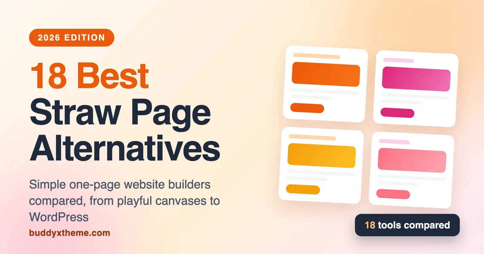 18 Best Straw Page Alternatives - simple one-page website builders compared