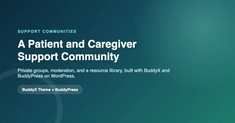 A Patient and Caregiver Support Community